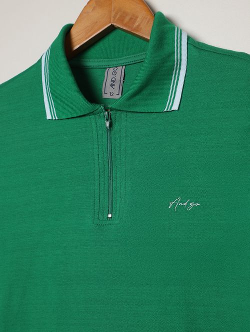 Polo Manga Curta Juvenil Para Menino - VERDE