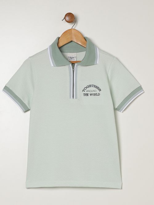 Polo Manga Curta Infantil Para Menino - VERDE CLARO