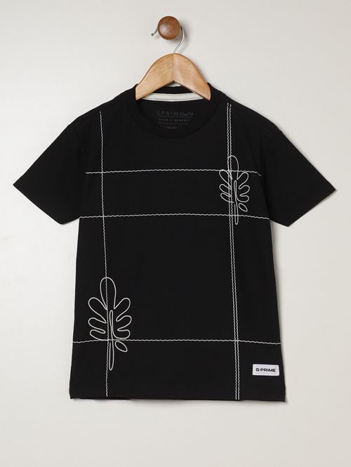 Camiseta Crepe Infantil Para Menino - PRETO