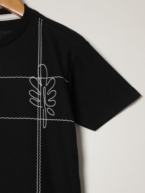 Camiseta Crepe Infantil Para Menino - PRETO