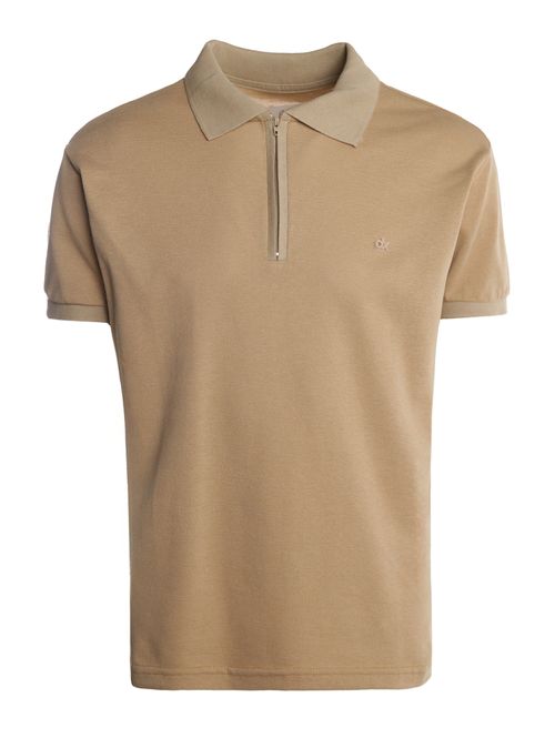 Polo Manga Curta Masculina BEGE
