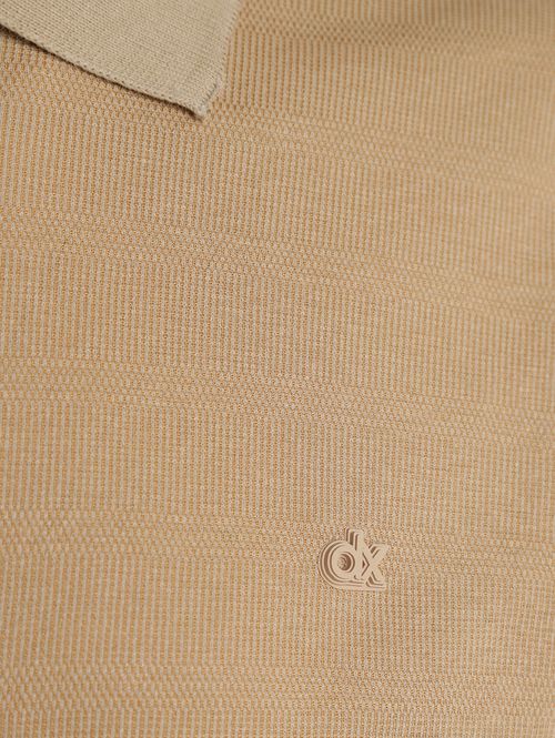 Polo Manga Curta Masculina BEGE