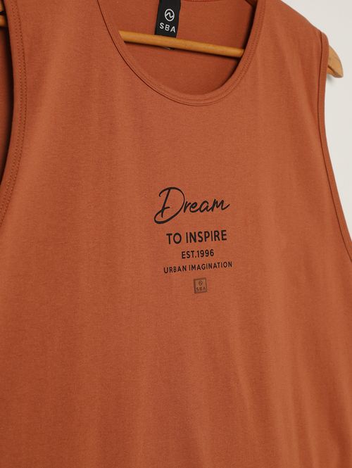 Camiseta Regata Plus Size Masculina MARROM