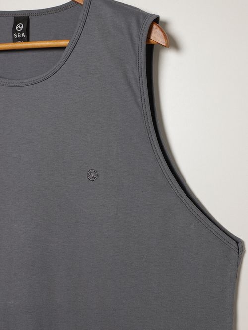 Camiseta Regata Plus Size Masculina CINZA