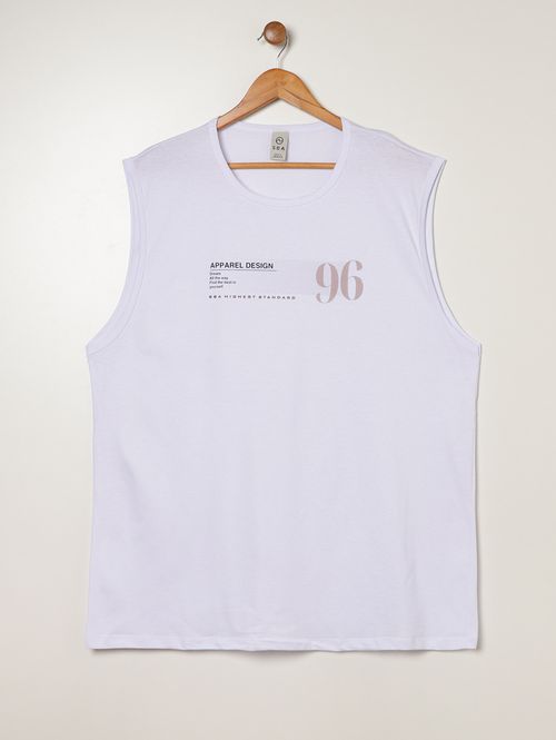 Camiseta Regata Plus Size Masculina BRANCO