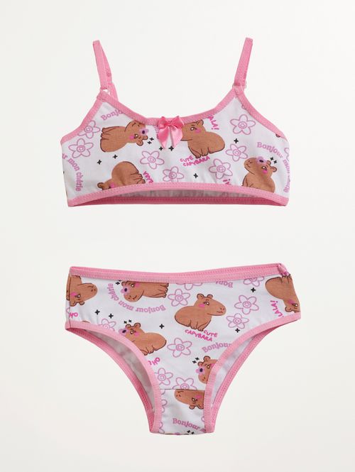 Conjunto Cotton Infantil Para Menina - ROSA