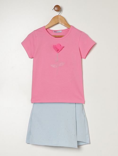 Conjunto Curto Infantil Para Menina - ROSA