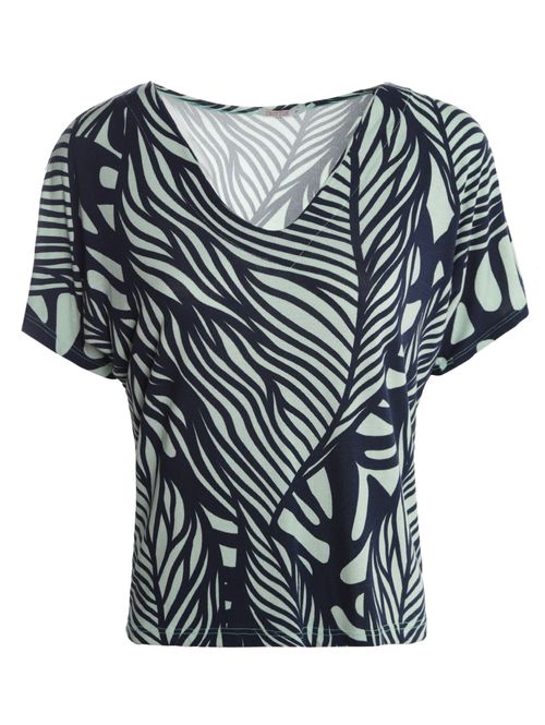 Blusa Decote V Manga Com Abertura Feminina VERDE CLARO