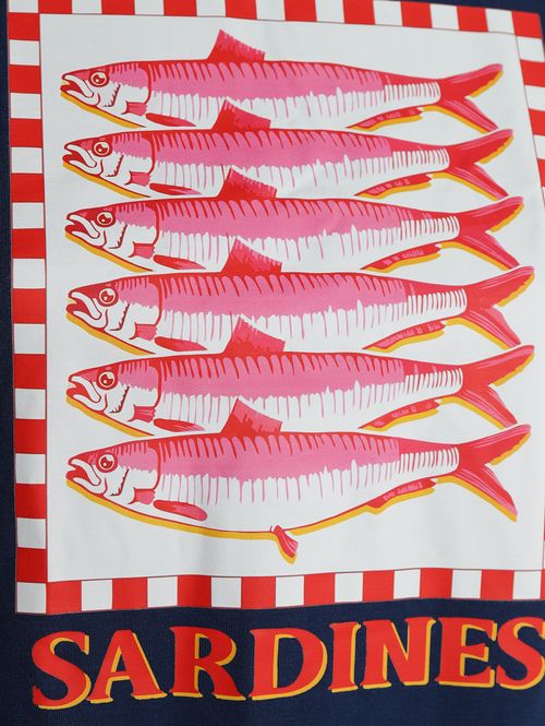 Blusa Sardinhas Manga Curta Feminina MARINHO