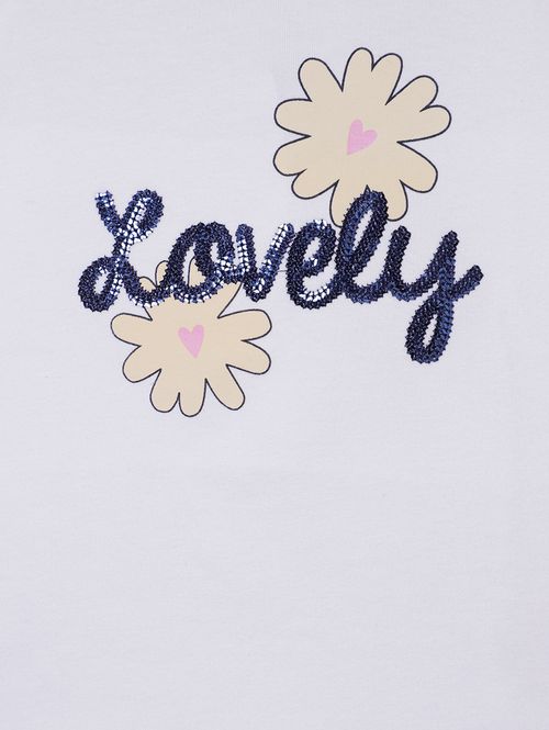 Conjunto Curto Cotton Infantil Para Menina- BRANCO