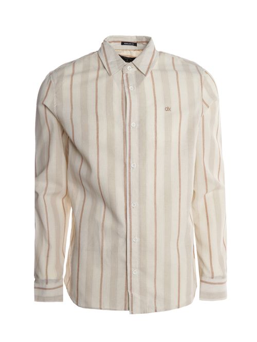 Camisa Listrada Dixie Masculina BEGE