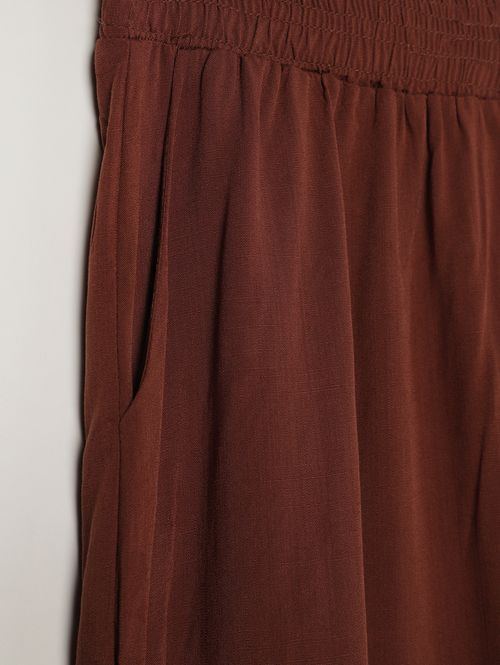 Calça Pantacourt Plus Size Feminina MARROM