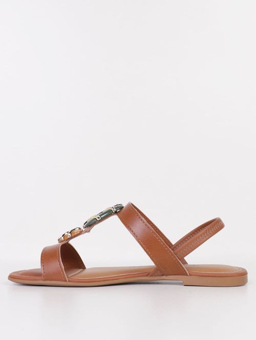 Sandália Pedraria Dakota Feminina CARAMELO