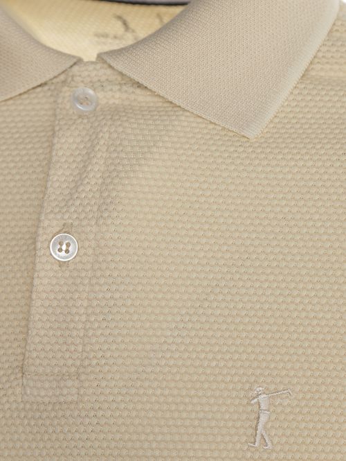 Polo Manga Curta Masculina BEGE