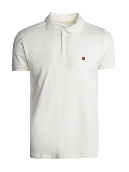 Polo Piquet Manga Curta Masculina OFF WHITE