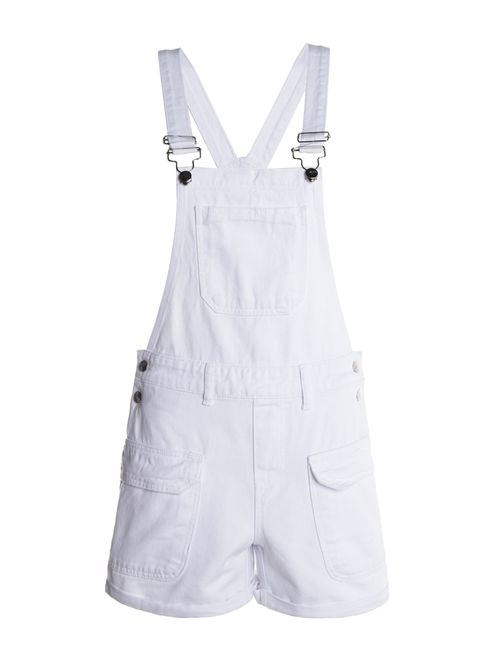 Jardineira Sarja Bolso Frontal Feminino BRANCO