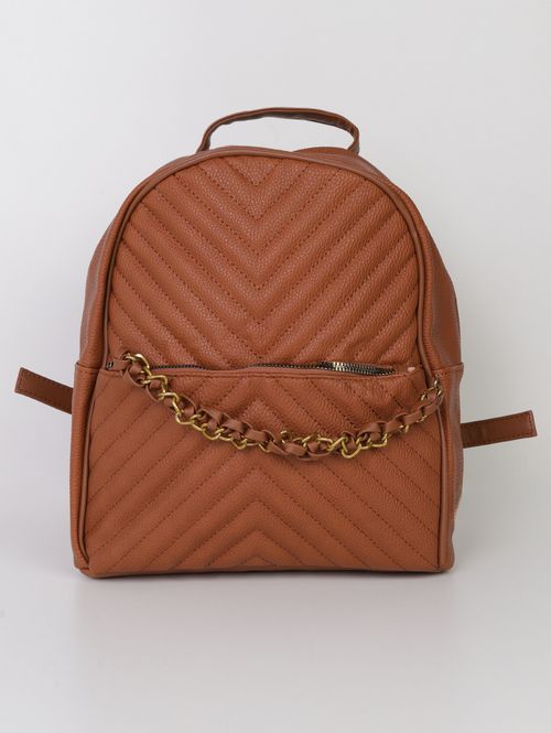 Bolsa Mochila Casual Feminina CARAMELO