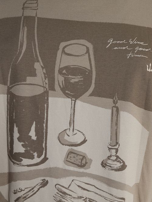 Camiseta Wine Manga Curta Masculina BEGE