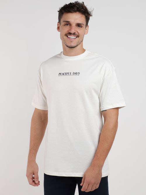 Camiseta Oversized Masculina OFF WHITE