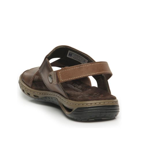 Sandália Pegada Masculina em Couro Pinhão 131662-02