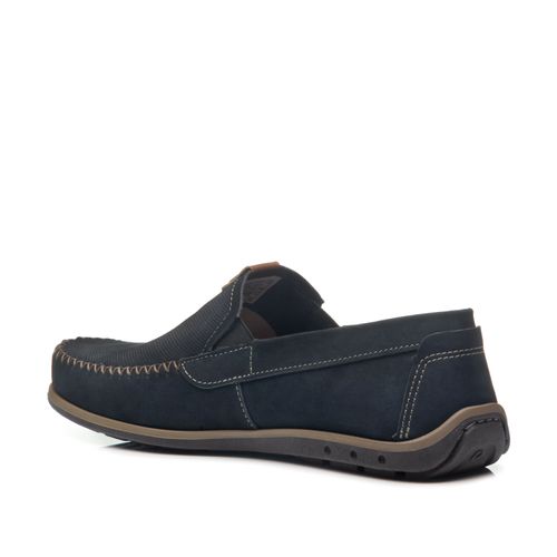 Mocassim Pegada Masculino em Couro Marinho 141603-09