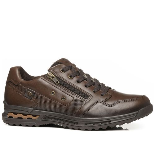 Sapatenis Pegada Masculino em Couro Tabaco 111801-02