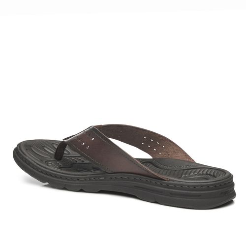 Chinelo Pegada Masculino em Couro Pinhão 134202-01