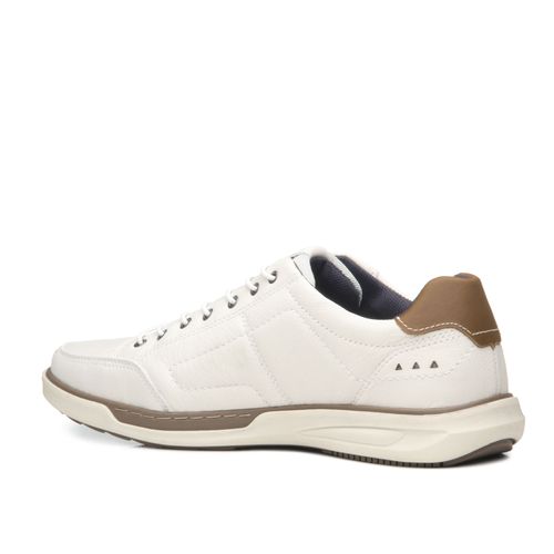 Sapatênis Pegada Masculino em Couro Milk 111102-04