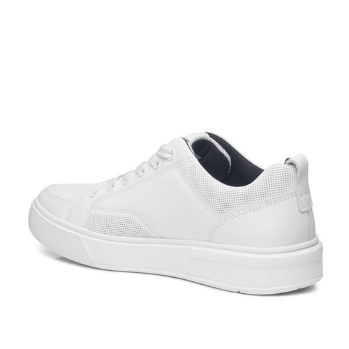 Tênis Casual Pegada Masculino em Couro Branco 111902-01