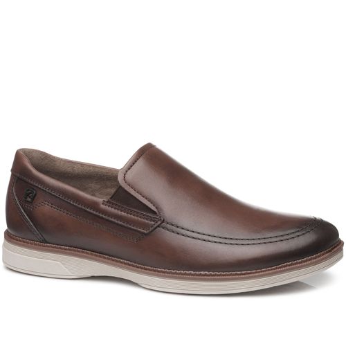 Sapato Casual Pegada Masculino em Couro Pinhão 126703-03