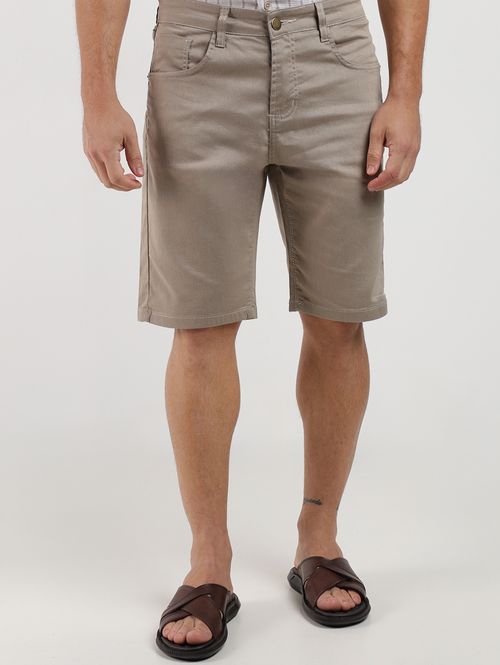 Bermuda Sarja 5 Bolsos Masculina CAQUI