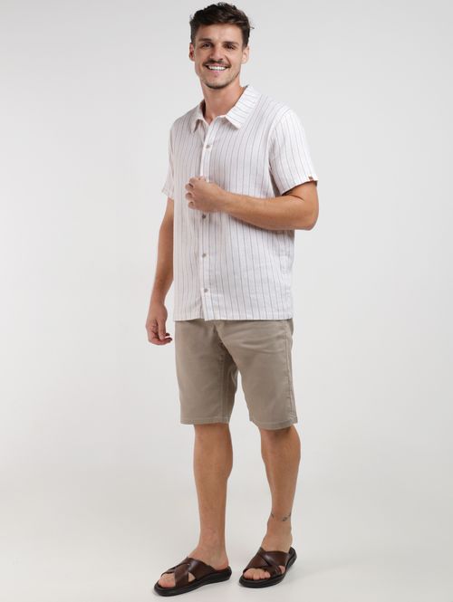 Bermuda Sarja 5 Bolsos Masculina CAQUI