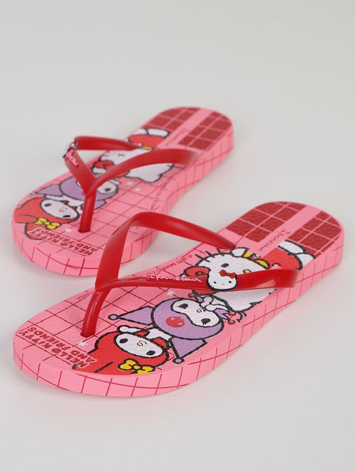 Chinelo Hello Kitty Ipanema Juvenil Para Menina- VERMELHO/ROSA