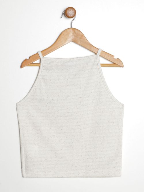 Blusa Regata Malha Juvenil Para Menina - NATURAL