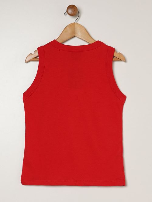 Camiseta Regata Mickey Infantil Para Menino- VERMELHO