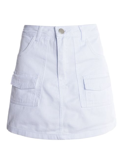 Short Saia Sarja Feminino BRANCO