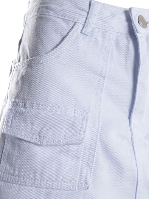 Short Saia Sarja Feminino BRANCO