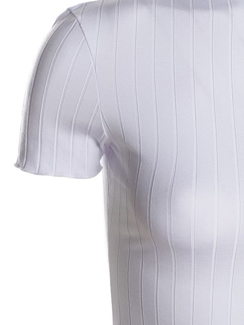 Blusa Canelada Manga Curta Autentique Feminina BRANCO