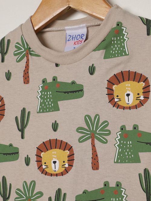 Camiseta Regata Infantil Para Menino - BEGE