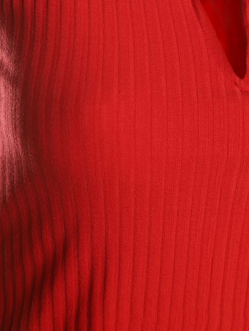 Blusa Canelada Regata Feminina VERMELHO