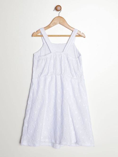 Vestido Laise Juvenil Para Menina - BRANCO
