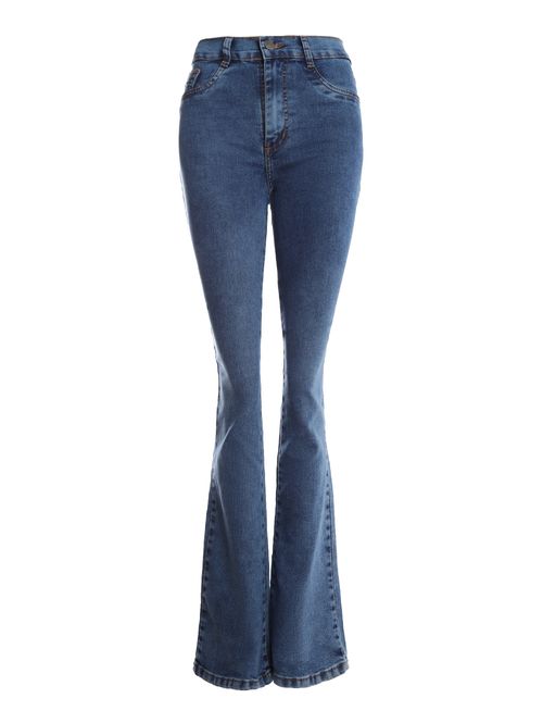 Calça Jeans Boot Cut Sawary Feminina AZUL
