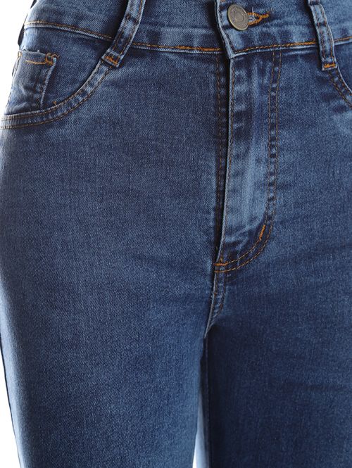 Calça Jeans Boot Cut Sawary Feminina AZUL