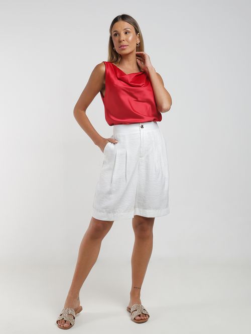 Bermuda Alfaiataria Feminina OFF WHITE