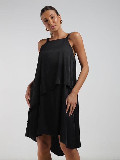 Vestido Curto Alça Feminino PRETO