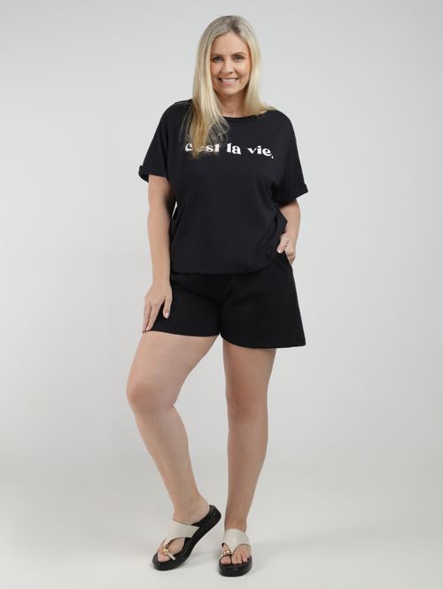 Blusa Ampla Autentique Plus Size  Feminina PRETO