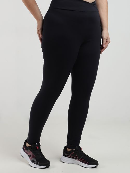 Legging Cós Transpassado Vels Plus Size Feminino PRETO