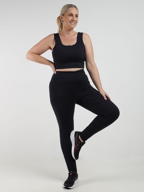 Legging Cós Transpassado Vels Plus Size Feminino PRETO