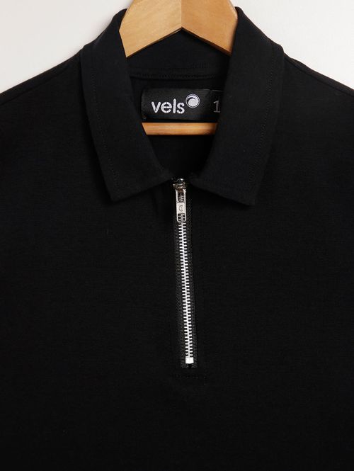 Blusa Manga Curta Vels Juvenil Para Menina - PRETO