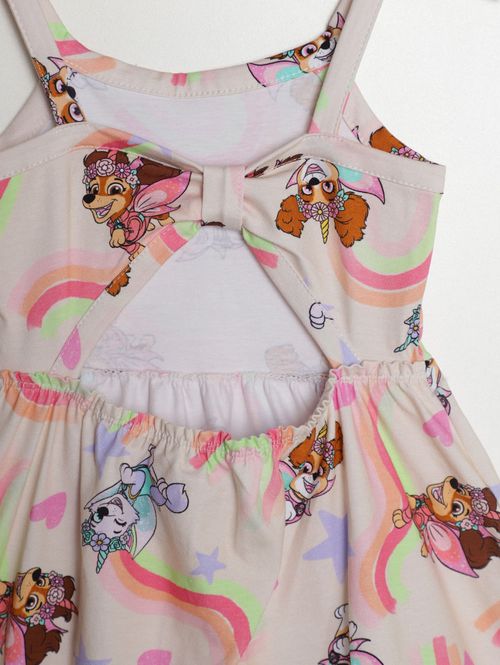 Vestido Patrulha Canina Infantil Para Menina - OFF WHITE